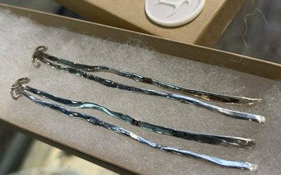 修理が完了したシルバーピアス