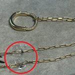 チェーンを切断する前の固定作業と位置確認