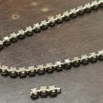 サイズ調整が完了し、美しく仕上がったダイヤモンドブレスレット