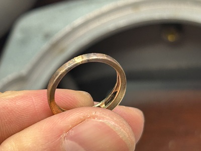 溶接直後の内側リング