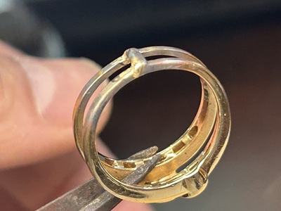 ジャケットリングの溶接部分