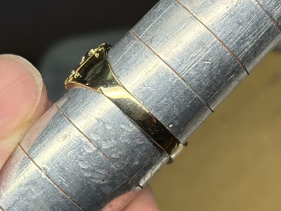 しっかりと厚みと幅がついて強度の上がったリング下部の完成画像